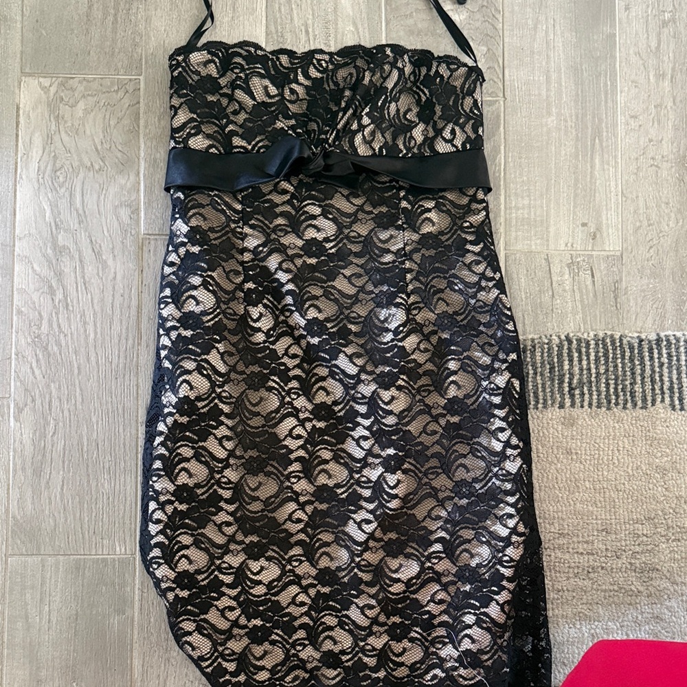 White House Black Market Black Dress strapless